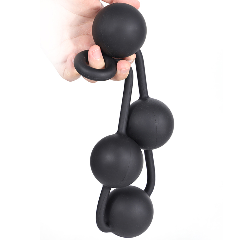 Anal Toys Large silicone bead anal chain plug play pull global 4-size masturbation prostate sex toy 230724