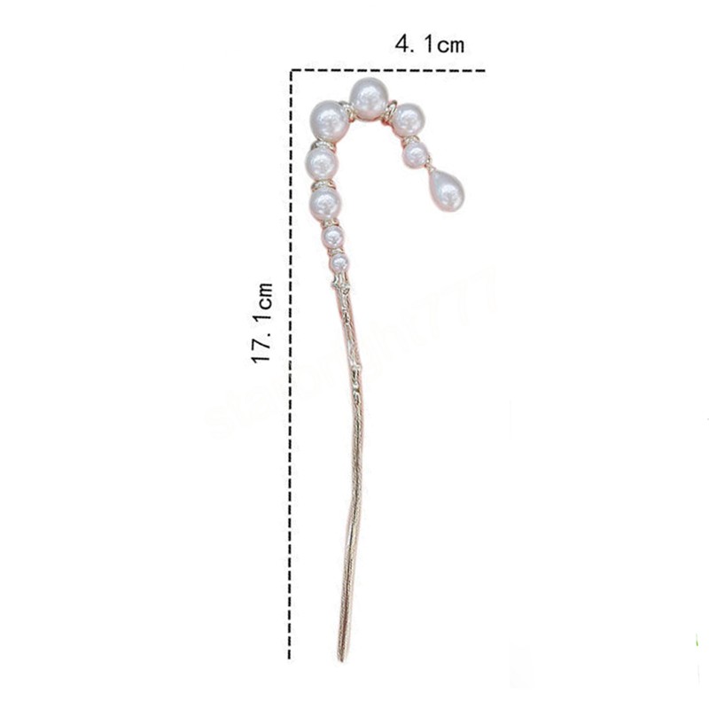 Woman Hair Accessories Pearl Hairpin Long Tassel Pendant Hair Stick Metal Vintage Hair Stick For Women