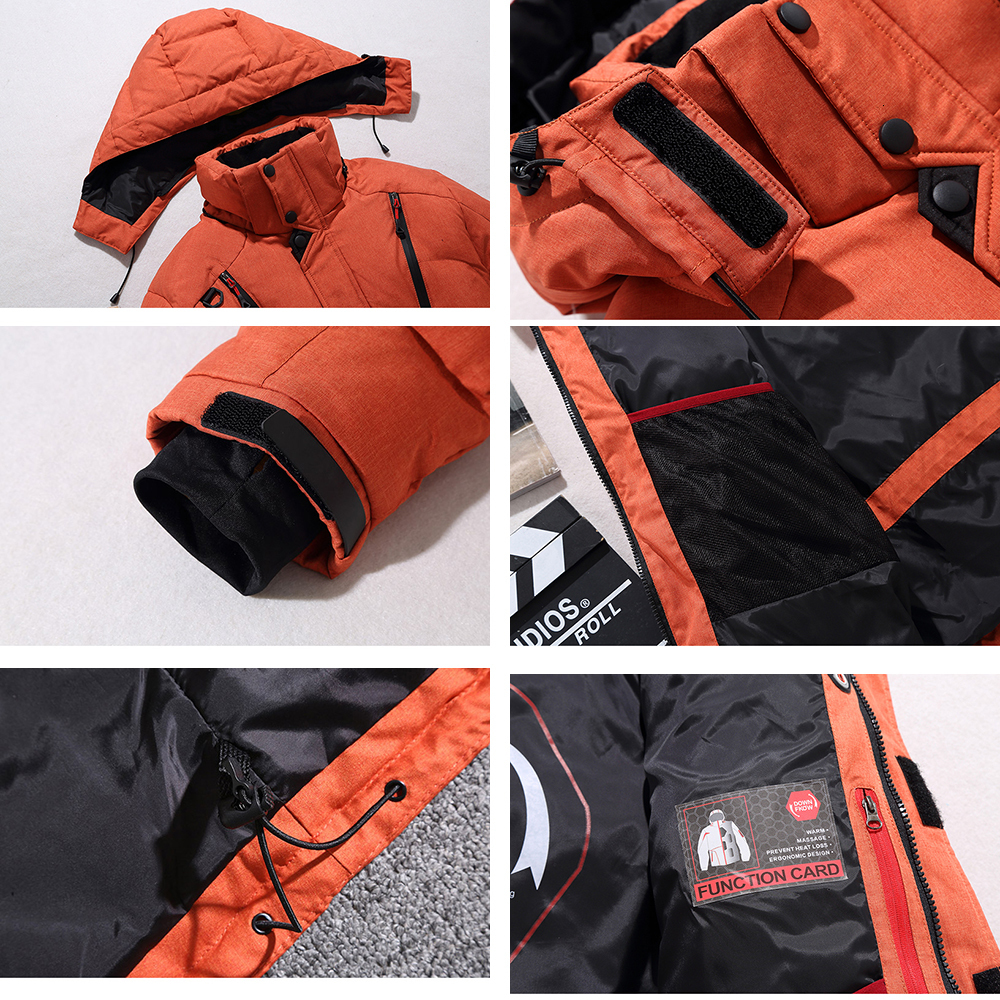 Skiing Jackets Thermal Winter Ski Suit Men Windproof Down Jacket and Bibs Pants Set Male Snow Costume Snowboard Wear Overalls 230725