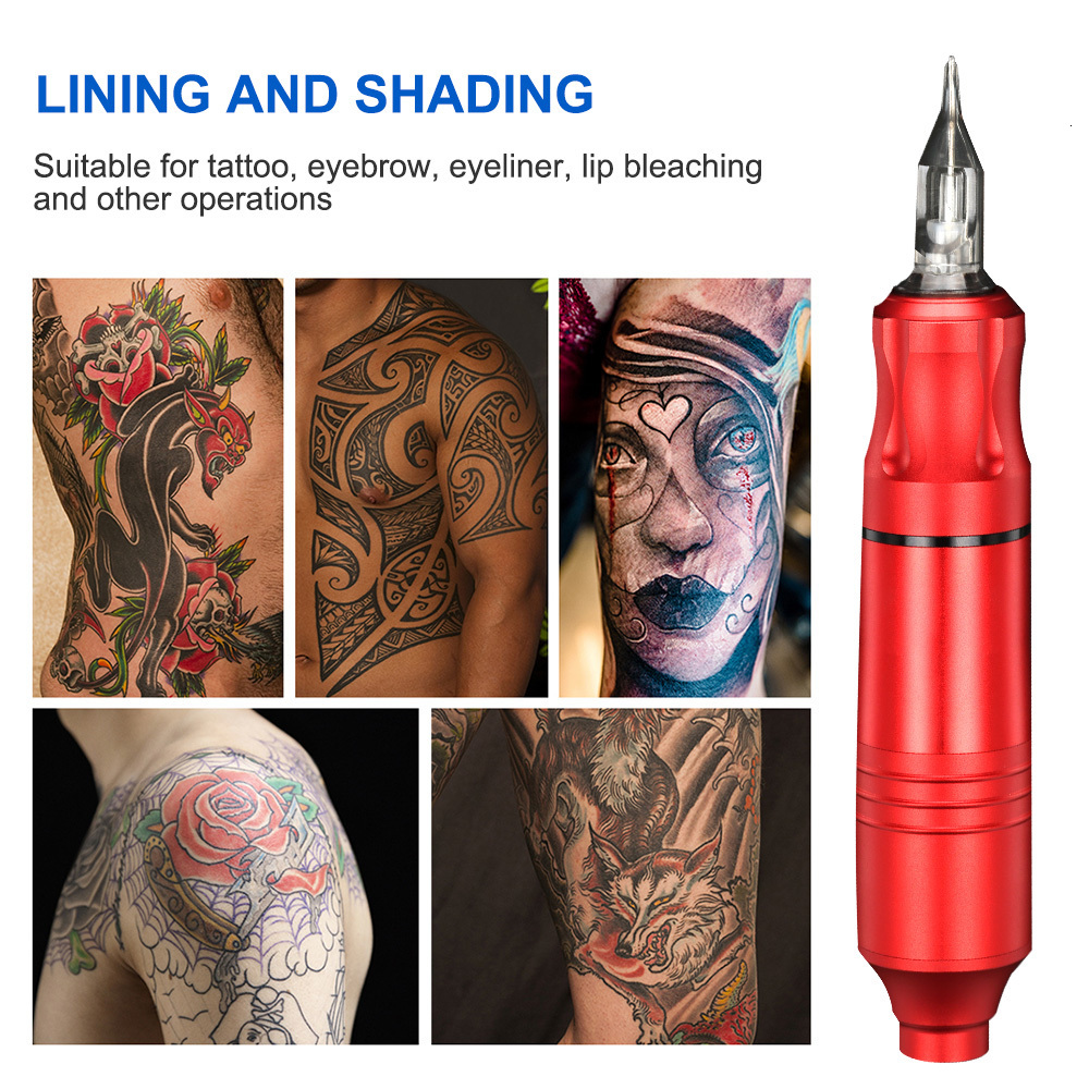 Tattoo Machine Full set of tattoo machine kit rotary pen set suitable for beginners mini tattoo power supply tattoo ink set with 10 ink cartridge need
