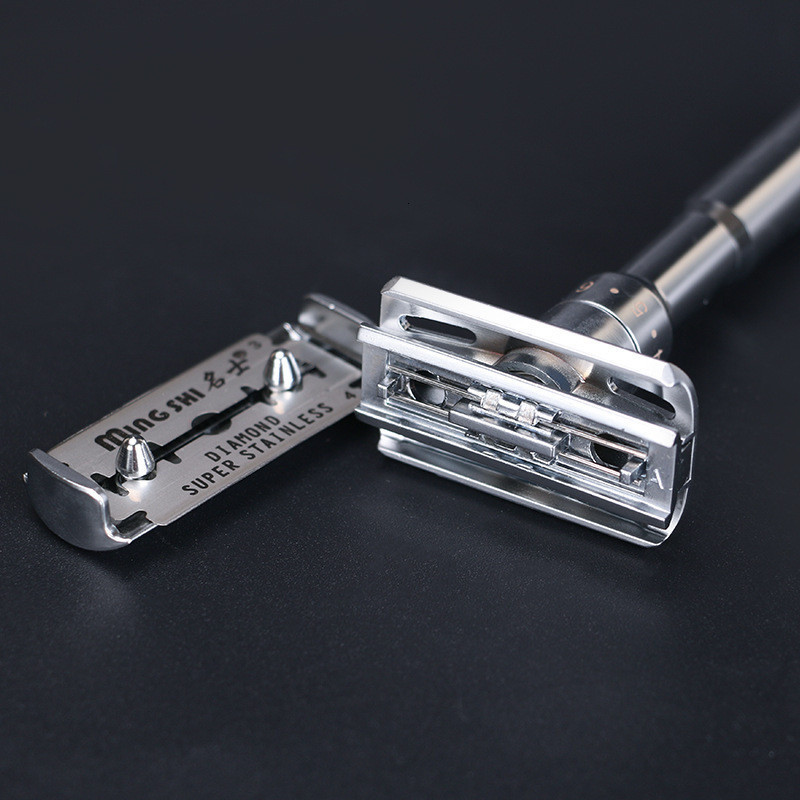 Razors Blades Adjustable Safety Razor Mens Folding Shaving Razor Double Edge Blades Shaver Professional Barber Shaving Hair Tool 230725