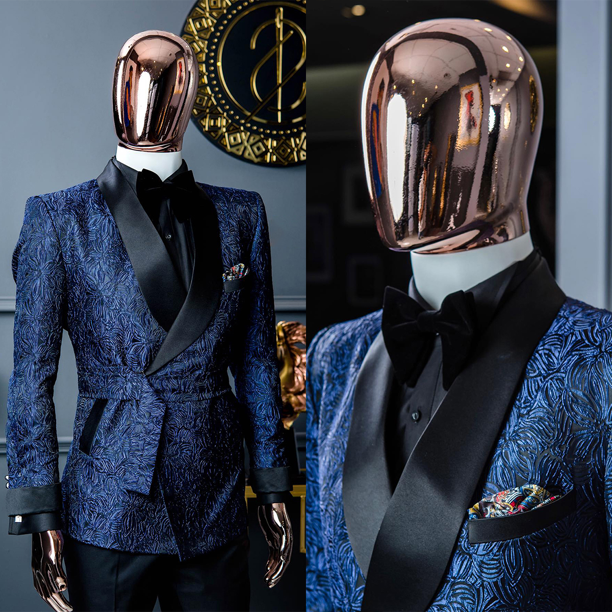 Elegant Jacquard Tuxedo Suits for Men: Shawl Lapel, Custom Fit, Wedding & Events