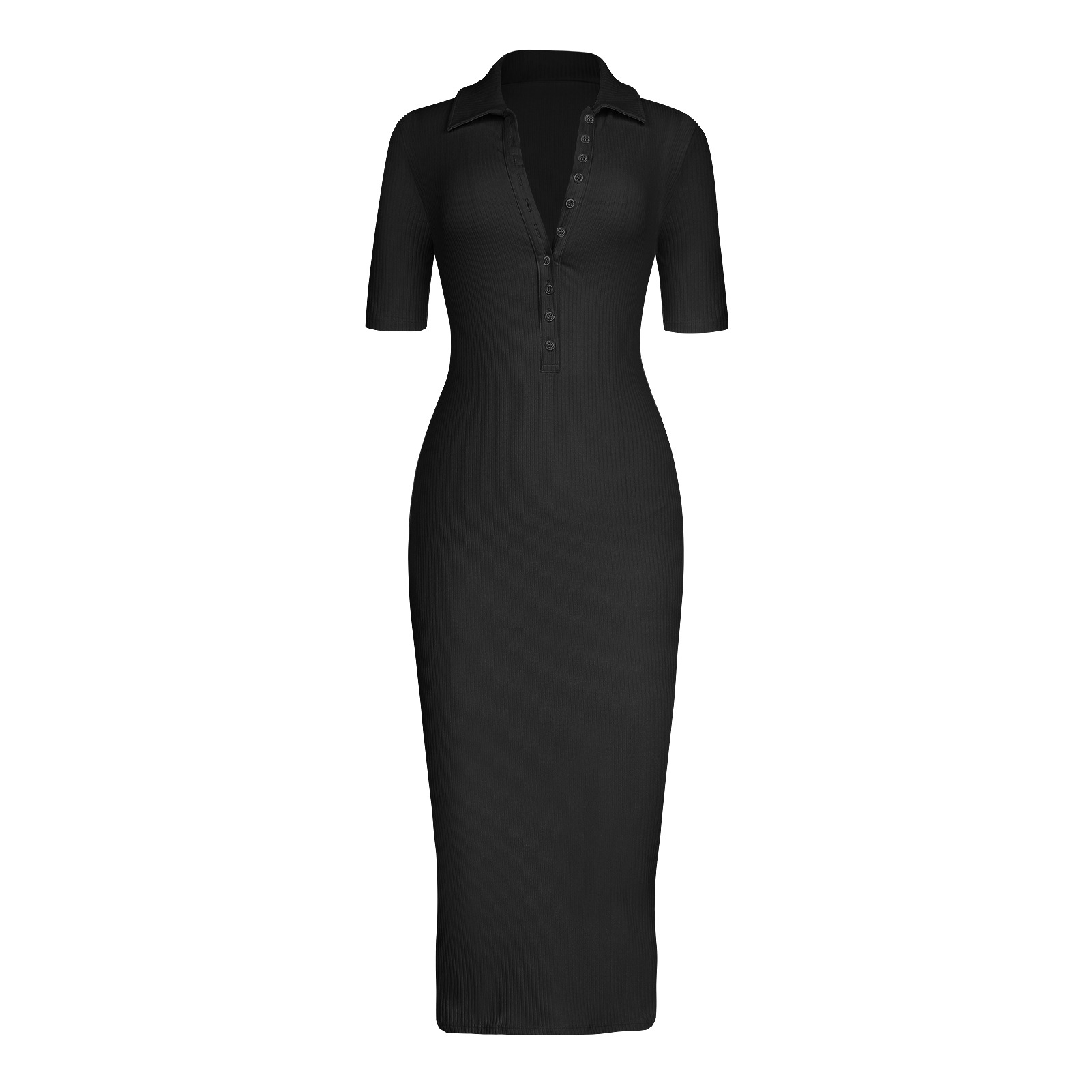 Dress for women Short Sleeve Dresses designer dress women New button lapel sleeve slim thread Fashion able women's clothing sells well high waist