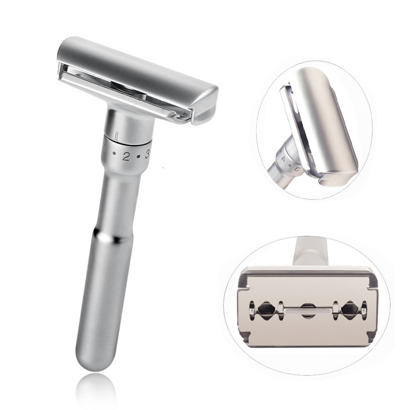 Razors Blades Adjustable Safety Razor Mens Folding Shaving Razor Double Edge Blades Shaver Professional Barber Shaving Hair Tool 230725