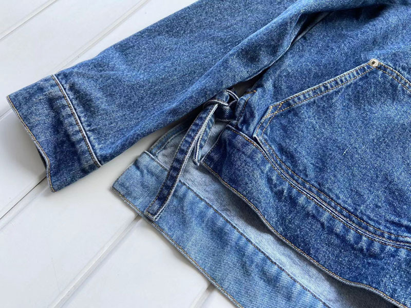 Womens Jackets 128637 128638 128639 Fashion Classic Trendy Women Men Stitching Contrast Denim Jacket Leather Pocket Top L1 230726