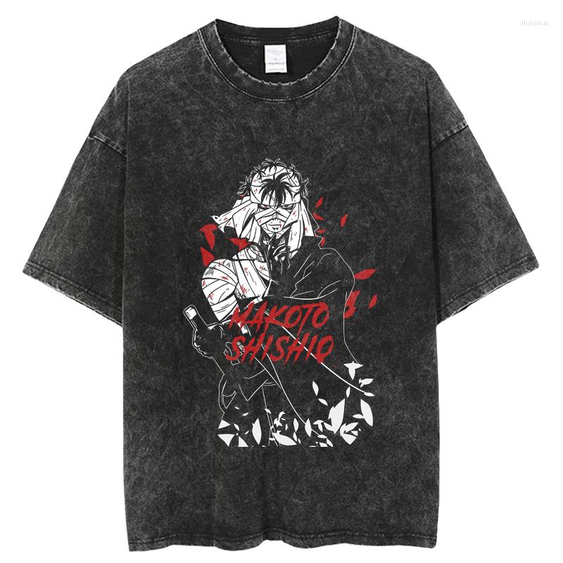 Men's T Shirts 2023 Rurouni Kenshin Hip Hop Streetwear Washed Shirt Harajuku Tshirt Summer Short Sleeve T-Shirt Cotton Casual Tops Tees