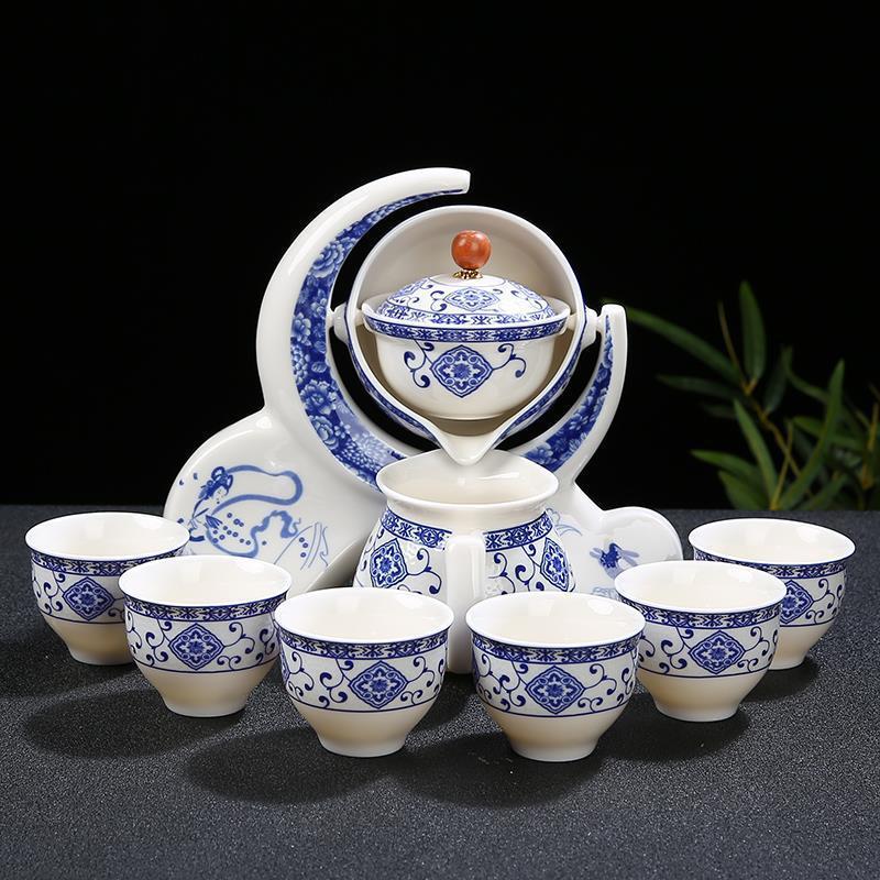 Tea Cups Highend matcha set Semiautomatic Set Chinese Style ceramic juego de te Ceramic Kungfu Teapot Living Room Office Maker 230726