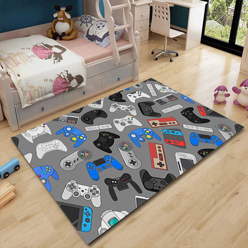 Carpets Tapete Gamer Kid Boys Rugs Playing Carpets for Living Room Carpet Anti-Slip Carpets for Bedroom Bedside Carpet Floor Mat R230726