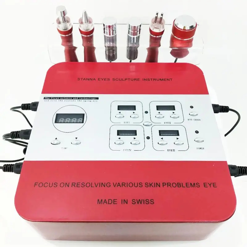 4 in 1 Ultrasonic Wrinkle Removal EMS Massage Micro Current Eye dark circle Treatment Electroporation Galvanic Scrubber Meso Therapy No Needle Beauty 