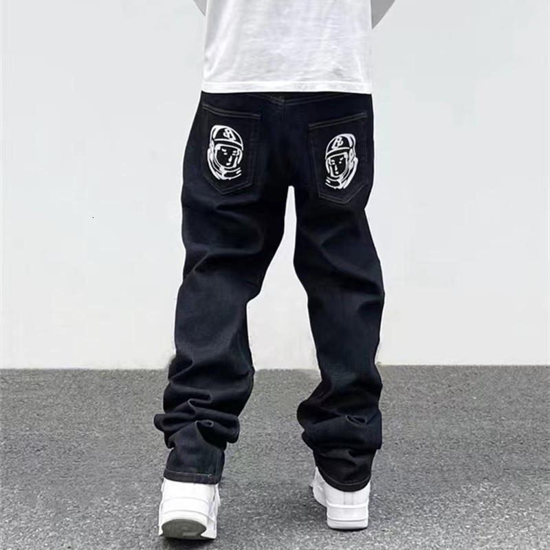 Mens Jeans Ropa Dog Print Streetwear Men Hip Hop Baggy Pants Y2K Clothes Straight Loose Goth Denim Trousers Pantalones Vaqueros 230725