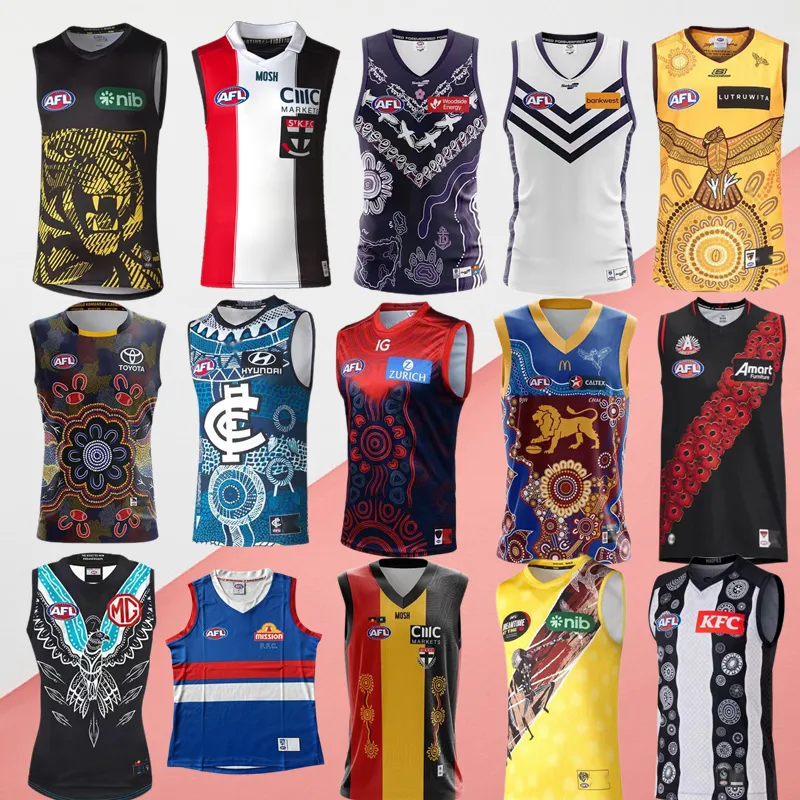 2023 AFL Richmond West Coast Eagles geelong cats Australia rugby soccer jerseys Essendon Bombers Melbourne Adelaide Crows St Kilda Saints 22 23 GWS Giants GUERNSEY