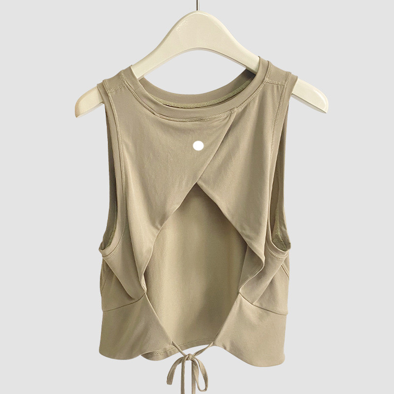 Womens Summer Vest Loose Yoga Cross Back Sport Gym Sleeveless Tank Sport Women Smock Top