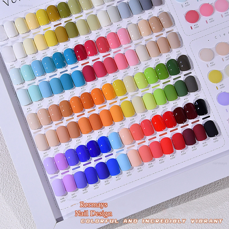 Rormays 60 Color Gel Nail Polish Set 15ML Summer Popular Iridescence Sequins Nail Gel UV LED Primer Matte Mix Full Cover Nail Art Design Gel Factory W