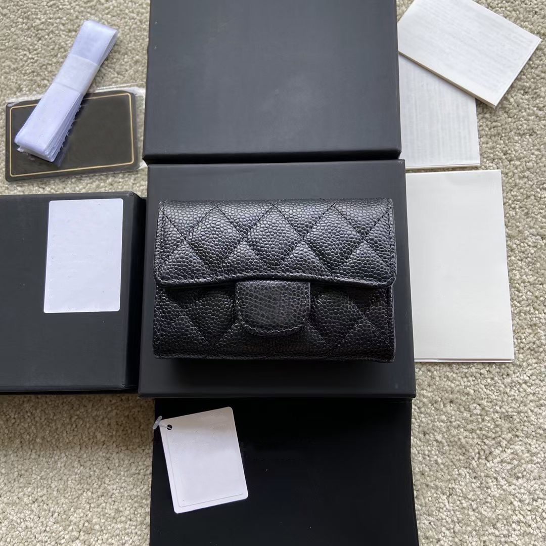 10A super Original quality Caviar genuinel leather womens key wallet with box luxurys designers wallet purese credit card holder passport holder