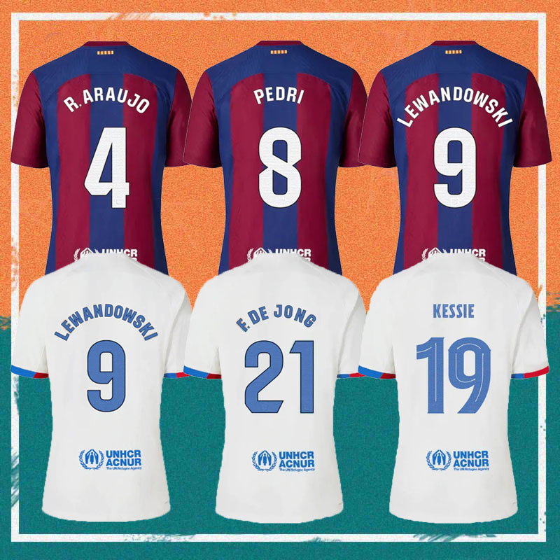 23/24 LEWANDOWSKI ANSU FATI Soccer Jerseys 2023 FERRAN R. ARAUJO CHRISTENSEN O. DEMBELE PEDRI MEMPHIS DEST GAVI barcelona maillots football shirt kids kit uniform