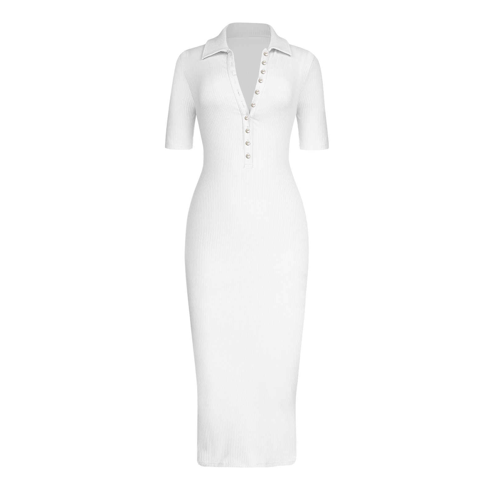 Dress for women Short Sleeve Dresses designer dress women New button lapel sleeve slim thread Fashion able women's clothing sells well high waist