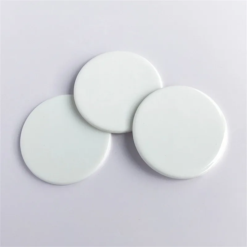 Sublimation Ceramics Fridge Magnets Heart Shape Blank Heat Transfer Refrigerator Magnet Stickers LL