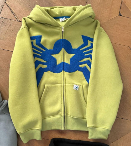 Mens Hoodies Sweatshirts American retro embroidery zipper hooded jacket for men and women Harajuku high street loose vibe sports cardigan 230725
