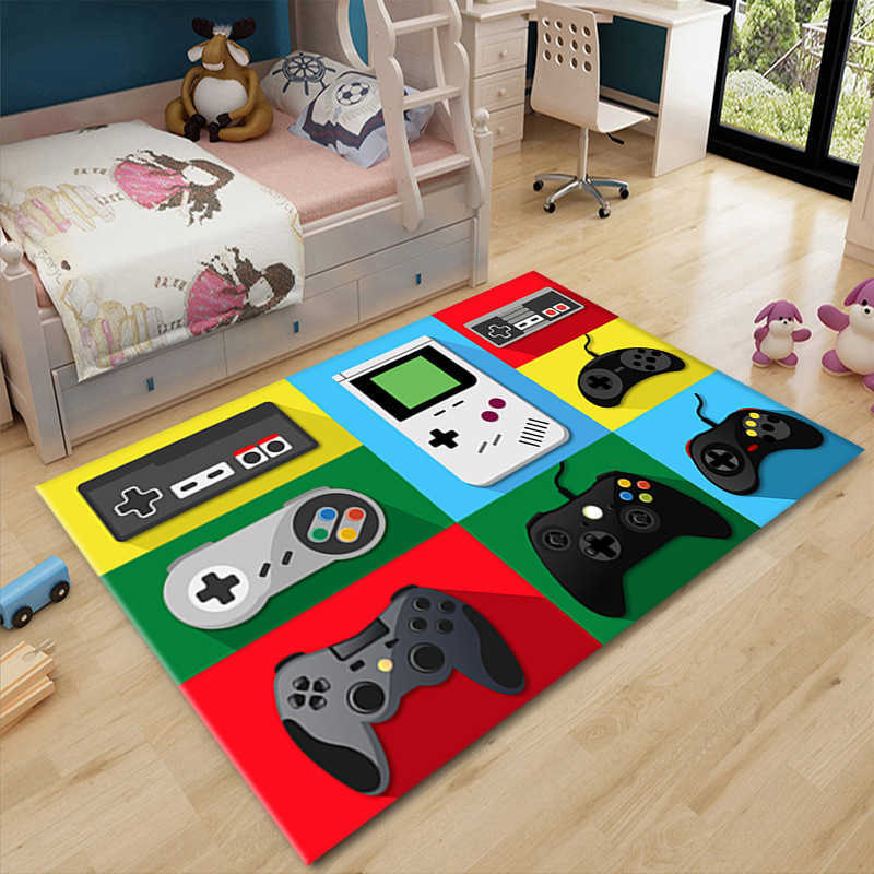 Carpets Tapete Gamer Kid Boys Rugs Playing Carpets for Living Room Carpet Anti-Slip Carpets for Bedroom Bedside Carpet Floor Mat R230726