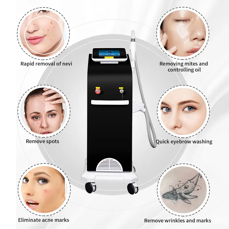 Hot Sales Picosecond Laser Tattoo Removal Machine Nd Yag Laser System Pigment Removal Whitening Face Lift Acne Treatment Skin Rejuvenation Beauty Equi