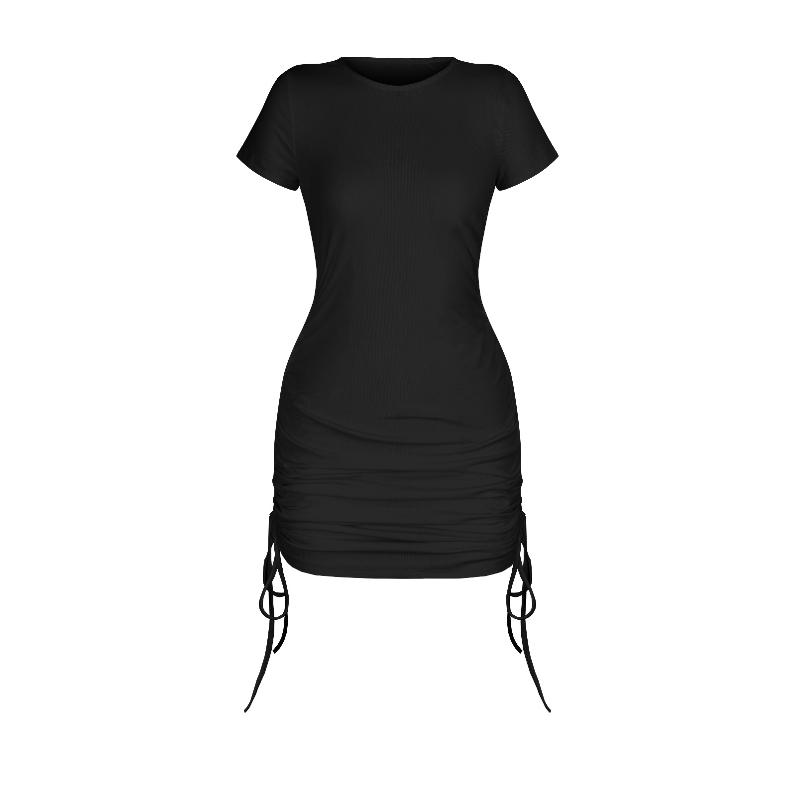 Dress for women designer womens short sleeve dresses women's sexy over the knee boots package hip skirt Summer solid color fashion tight drawstri