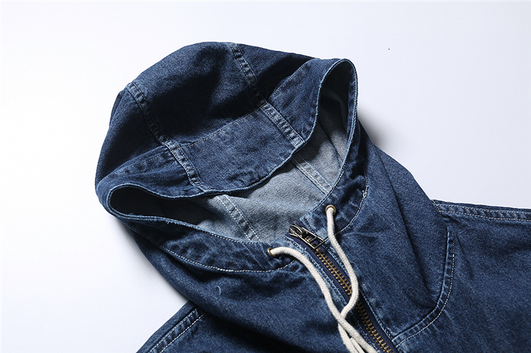 Mens Hoodies Sweatshirts Fashion Oversized Hip Hop Jeans Jacket Streetwear Hooded Cargo Denim Coat With Multi Pockets Loose Fit Y2K Outerwear 230725