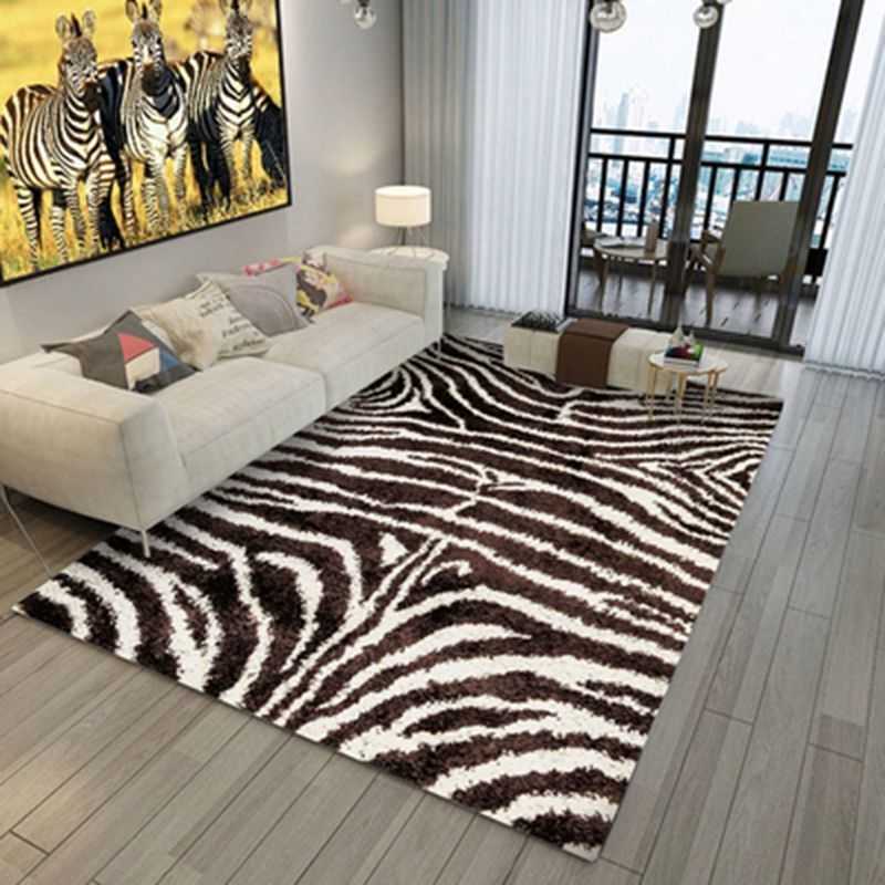 Carpets Zebra Pattern Carpet Living Room Bedroom Soft Carpets Anti-slip Floor Mats Water Absorption Rugs Home Decor Bedroom Furry Mat R230726