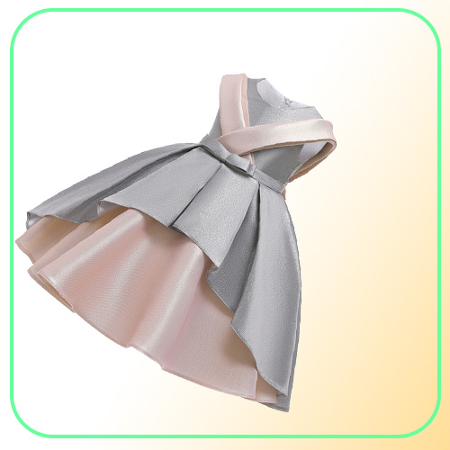 Flower Baby Girls Dress Opening Ceremony Clothing Silk Tutu Party Evening Elegant Girls Princess Dress Kids Vestidos