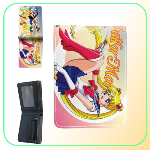 Japanese Cartoon Anime Sailor Crystal Wallet Short Purse for Student Whit Coin Pocket Credit Card Holder cartoon wallets2807801