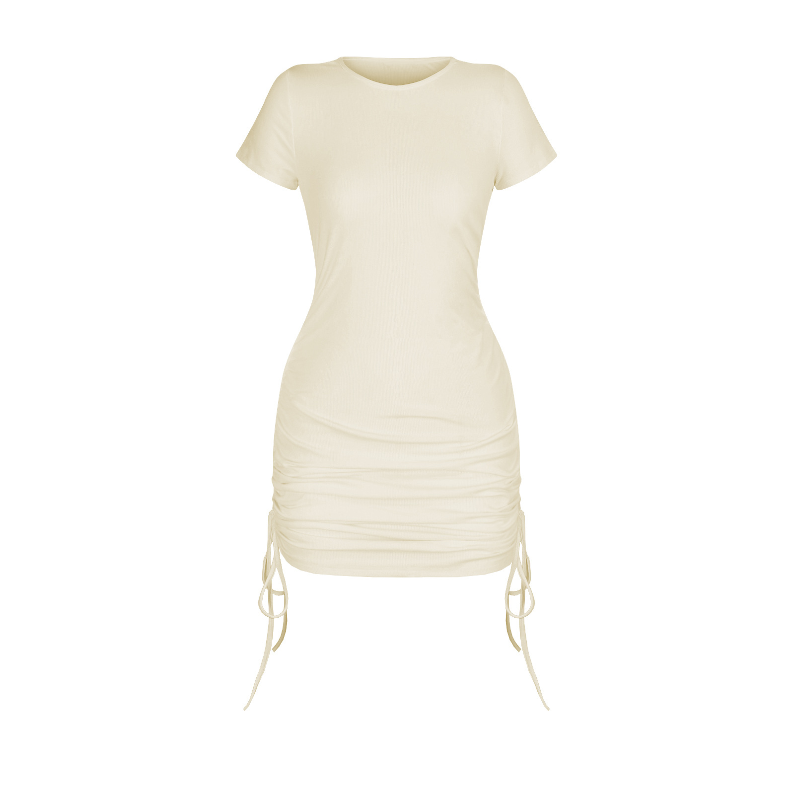 Dress for women designer womens short sleeve dresses women's sexy over the knee boots package hip skirt Summer solid color fashion tight drawstri