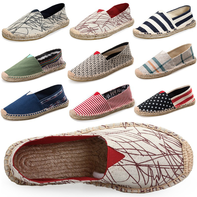 Mode Espadrille Homme Casual Chaussures Hommes Baskets Femmes Casual Mode Slip-On Chaussures
