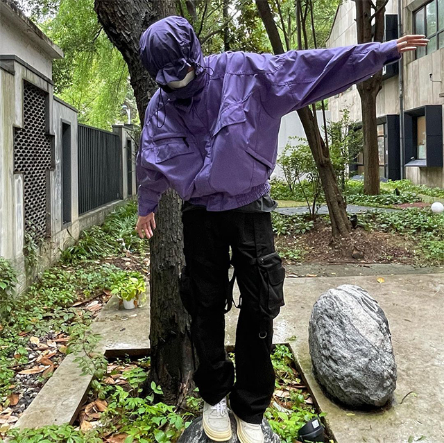 High Street Original Men Jackets Martine Rose Jackets Oversized Jackets Fashionable Bomber Patched Tags Coat Napa by Purple Nylon Jacket