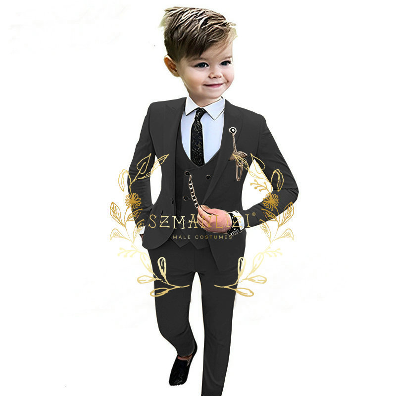 Suits Formal Beige Boys Suit 3 Piece Party Wedding Tuxedo Child Jacket Pants Vest Custom Made Kids Costume 316 years old 230726