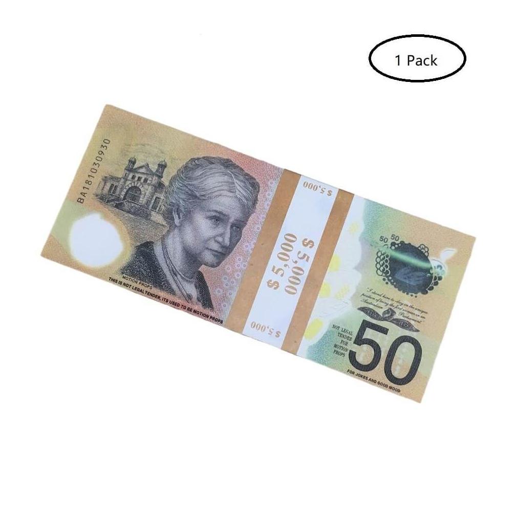 Novelty Games Wholesale High Quality Prop Game Australian Dollar 5/10/20/50/100 Aud Banknotes Paper Copy Fake Money Movie Props Drop 193