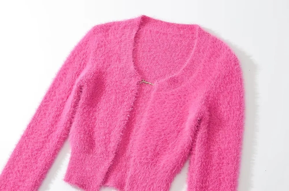 Women's Sweaters Momoluna Women La maille Neve Manches Longues Fluffy Charm Long Ssleeve Cardigan 230727