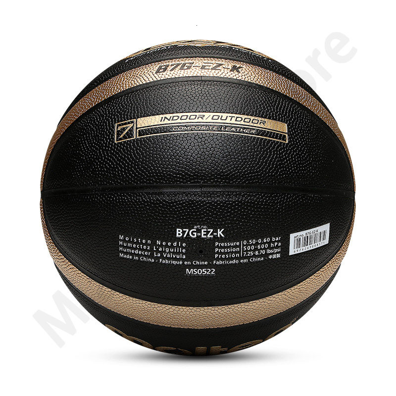 Balls Molten Size 5 6 7 Basketball Black Gold PU Outdoor Indoor Women Youth Man Match Training Basketalls Free Air Pump Bag 230726