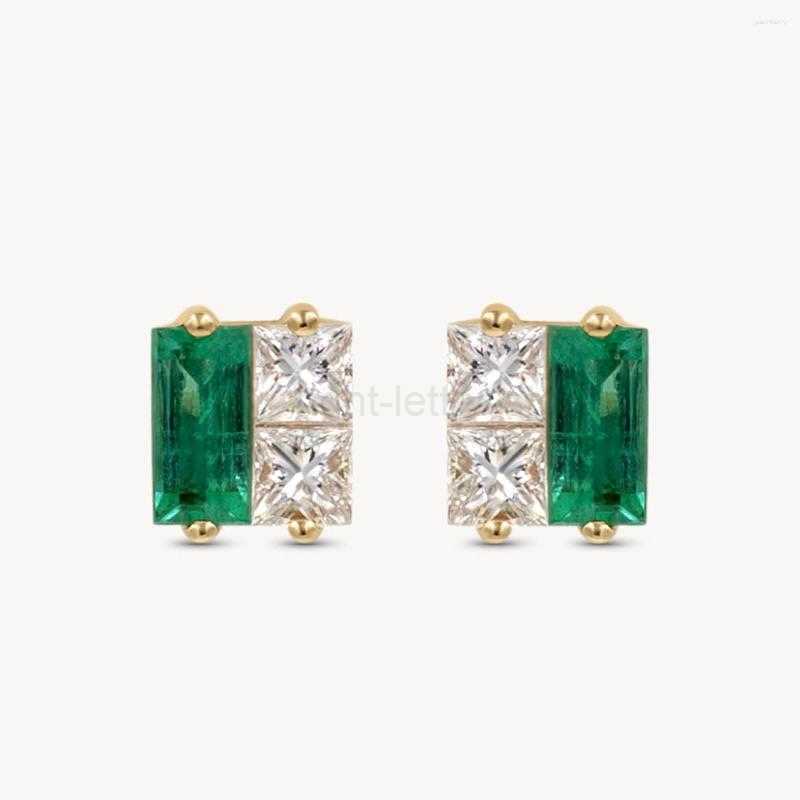Stud Stud Earrings Stunning S925 Sterling Silver Emerald Diamond Twinkle Studs Perfect For Fashion-Forward Women