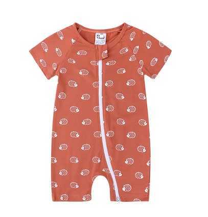 Kids Tales Brand 2020 Kids Clothes Fruit Pattern Baby Jumpsuit Short Sleeve Infant Romper Baby Boy Girl Zip Sleepsuit G1221