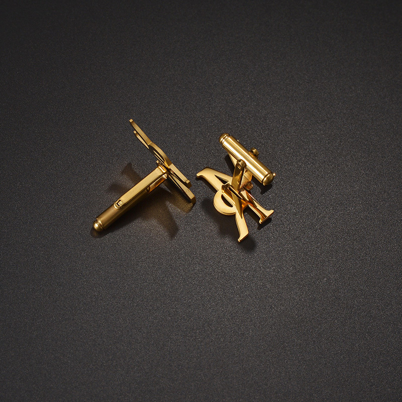 Pins Brooches Nextvance Personalized Letter Cufflinks Accessories Custom Name Buttons Jewelry Alphabet Mens Wedding Gifts 230727