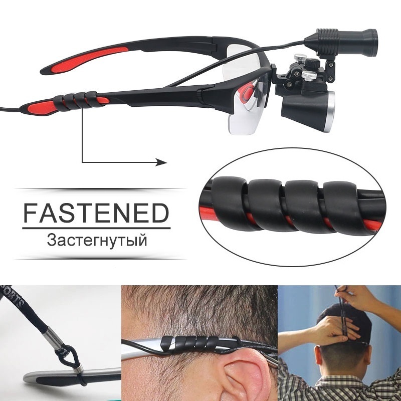 Magnifying Glasses 3.5X Binocular Dental Loupes with Head Light Yellow Filter Li-on Battery Lab Dental Glasses Magnifier Optical Glass Clear Image 230