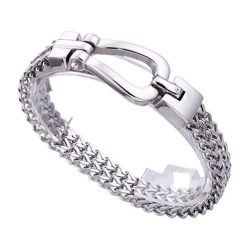 Bracelet Men039s Bracelets 210MM Silver New Polished Chain Fashion Jewelry Male 316 L Stainless Steel KALEN