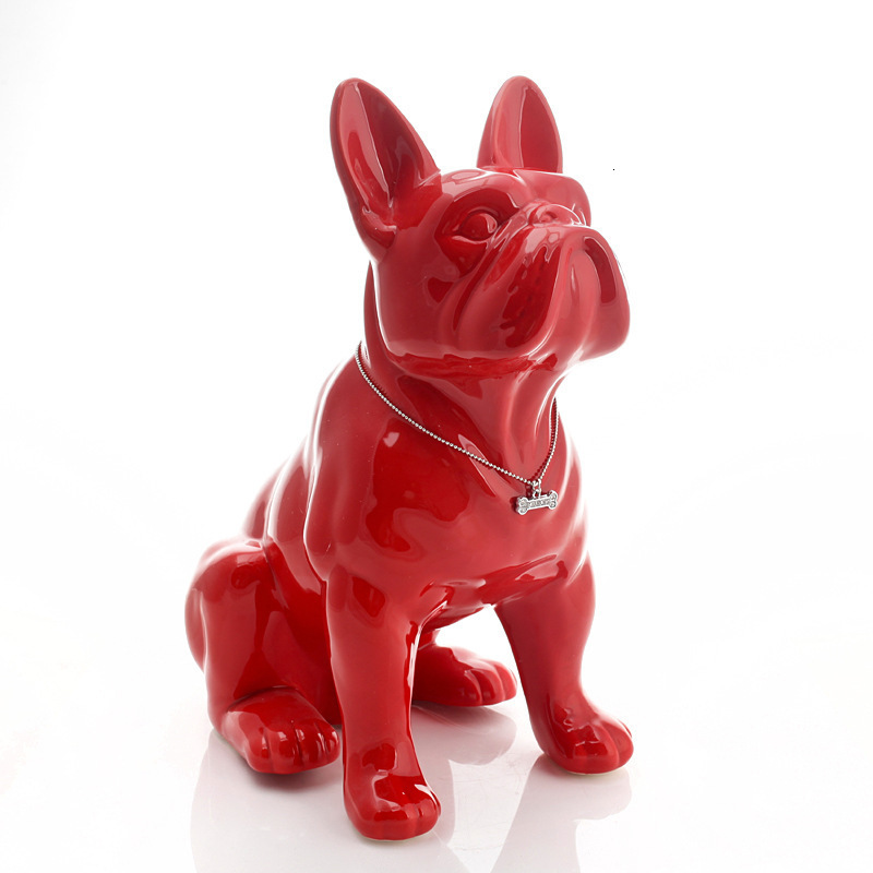 Other Event Party Supplies French Bulldog Figurine Statue Home Decoration Accessories Craft Resin Animal Living Room Sculpture Holiday Gifts 230727