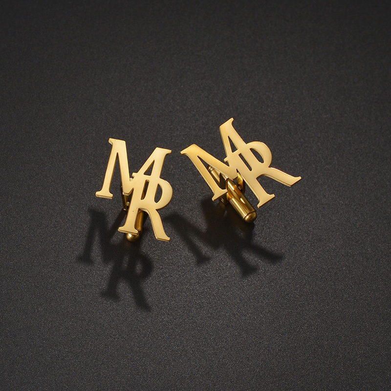 Pins Brooches Nextvance Personalized Letter Cufflinks Accessories Custom Name Buttons Jewelry Alphabet Mens Wedding Gifts 230727