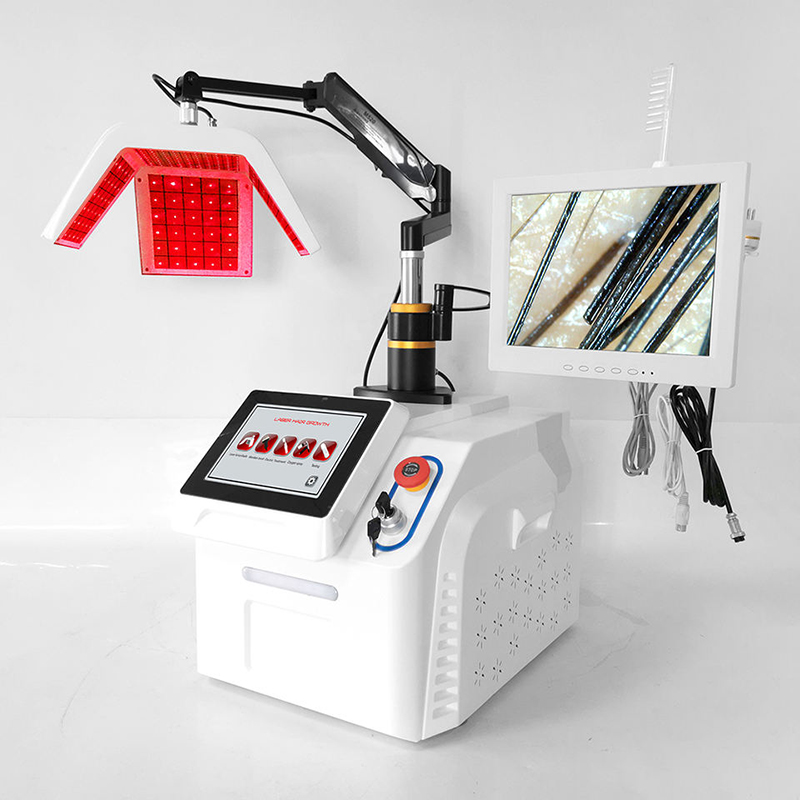 High Frequency 5 in 1 Laser Hair Growth Machine 650nm Red Light Hair Regrowth Scalp Detection Anti Hair Loss Treatment Equipment