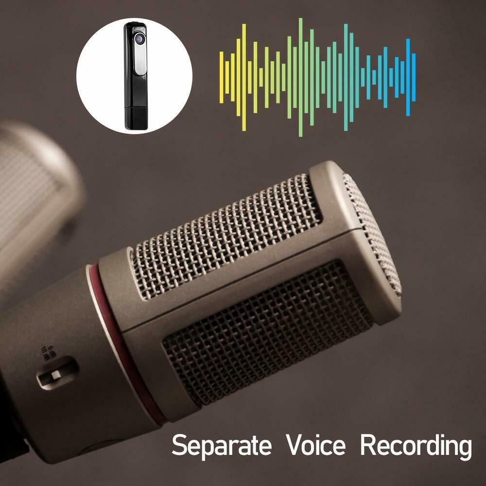 1080P HD Portable Back Clip Camera Mini Handsfree Body Worn Wearable USB Rechargeable Pocket Video Recorder with Audio Recording for Vlog Go Youtube R