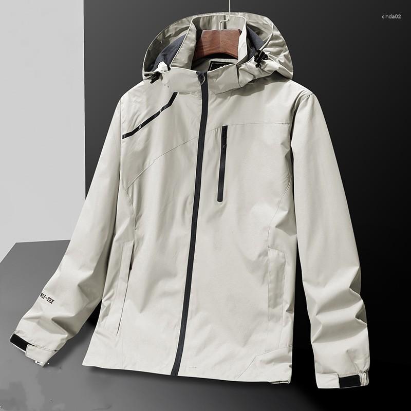 Mens Clothing Lightweight Waterproof Rain Jacket Hooded Outdoor Raincoat Hiking Windbreaker Coat Sweatshirts