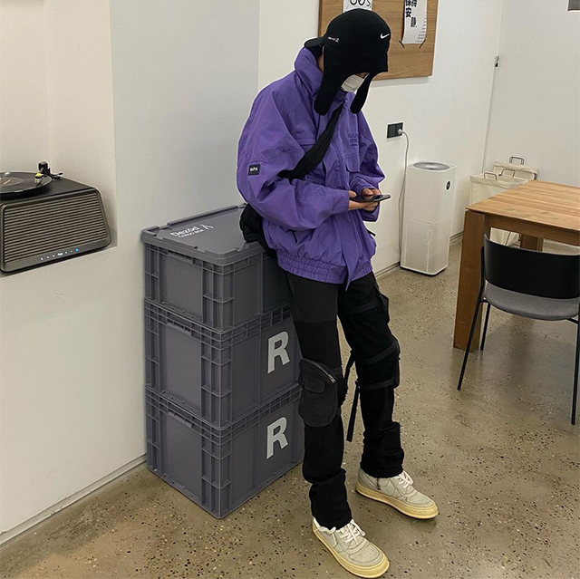 High Street Original Men Jackets Martine Rose Jackets Oversized Jackets Fashionable Bomber Patched Tags Coat Napa by Purple Nylon Jacket