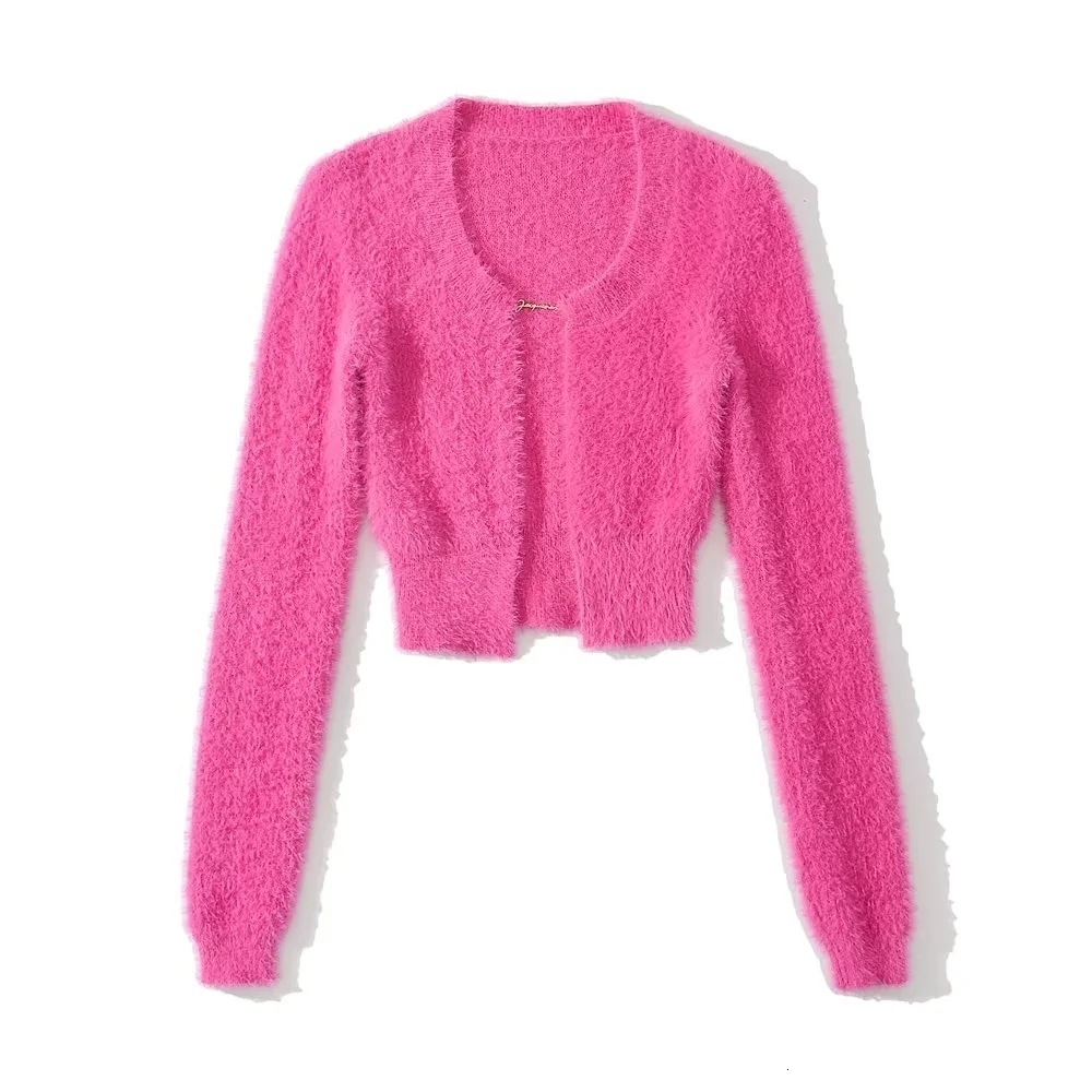 Women's Sweaters Momoluna Women La maille Neve Manches Longues Fluffy Charm Long Ssleeve Cardigan 230727