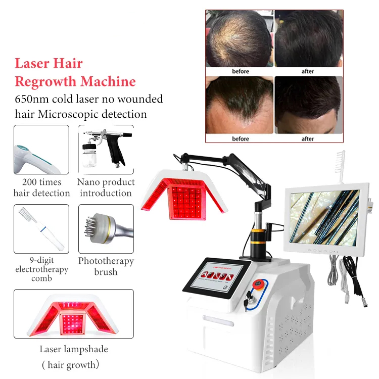 New Portable Analysis Machine Activate Hair Grows Loss Treatment Air Cooling Beauty Regrowth Eleotrotherapy Energize Machine
