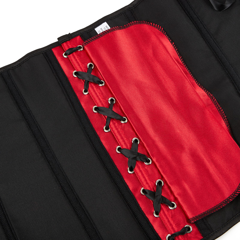 Women Overbust Satin Corset with Glitter Shimmery Detailing Women Fashion Plastic Bones Shapewear Corpete Korset No Frill No Trim Multicolors